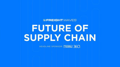 Freight waves future of supply chain event logo.