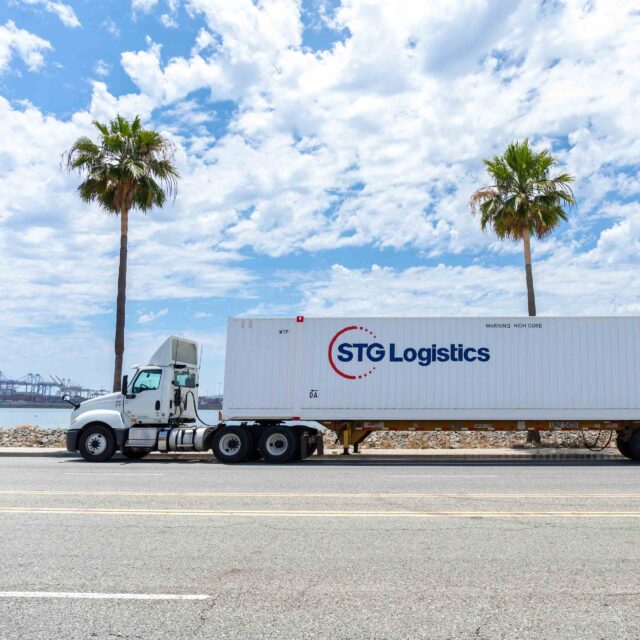 STG truck on the road.